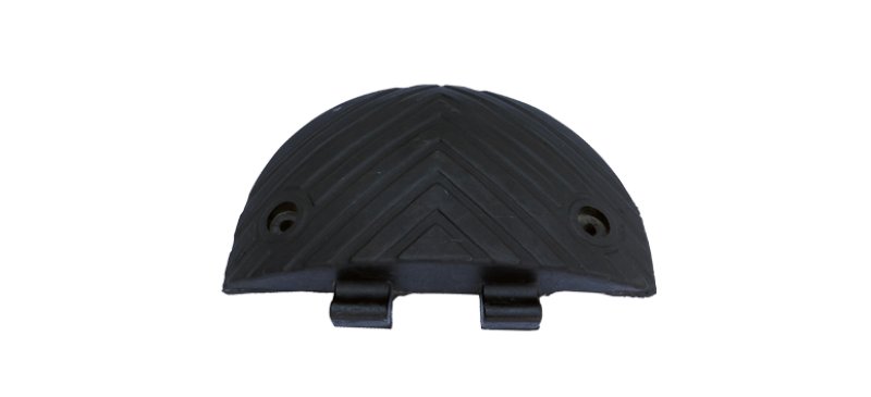 Fahrbahnschwelle 70 mm Höhe aus Recyclinggummi,