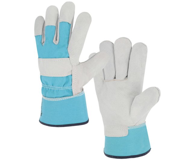 Rindspaltleder Handschuh      mit Baumwollfutter u